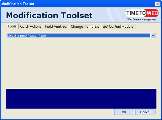   TIMETOWEB CMS Modification Toolset